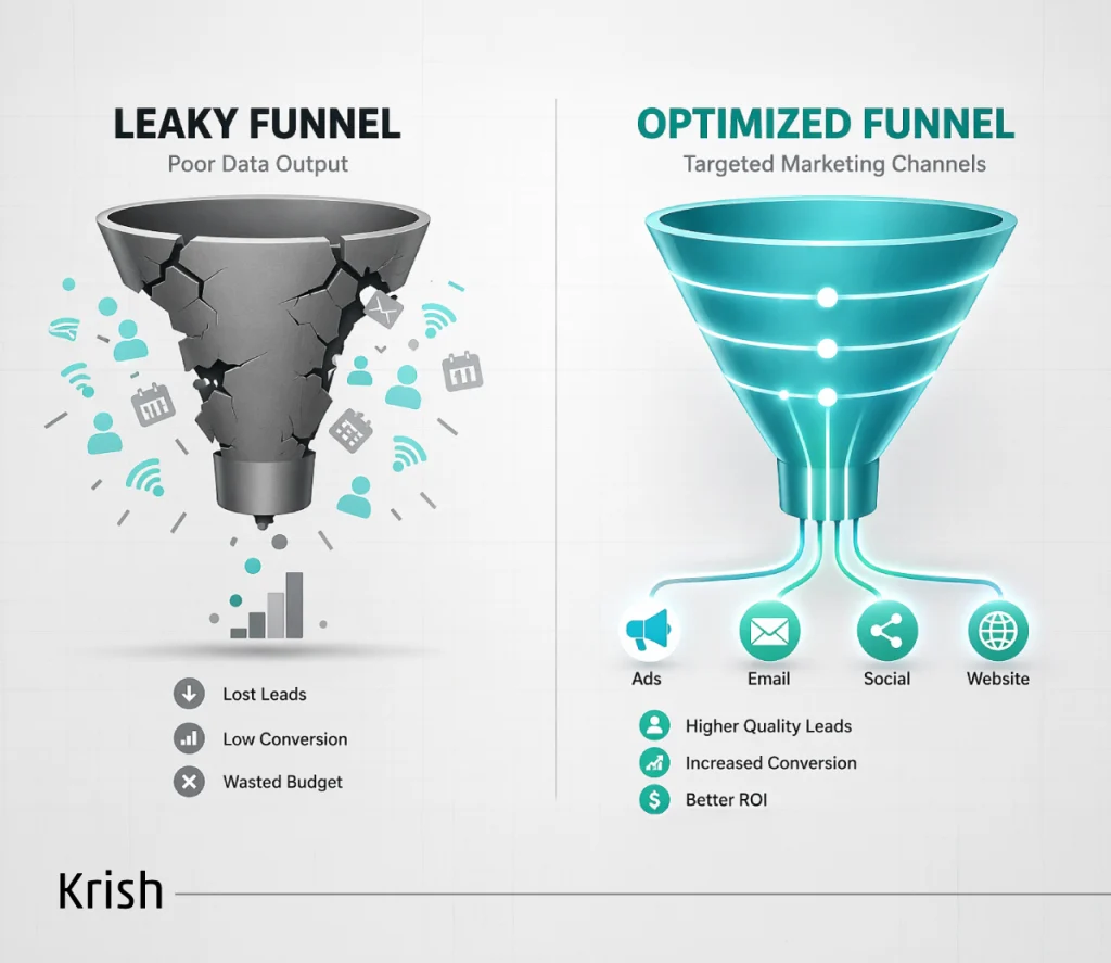 Leaky-Funnel-Vs-Optimized-Funnel